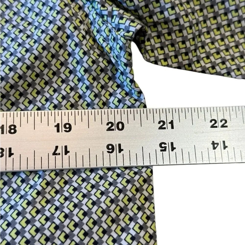 Cinch Youth XXL Yellow Black & Gray Geometric Button Down Short Sleeve Shirt